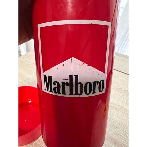 Marlboro Vintage Red & White Thermos Stacking Cups Travel Set - Picture 6 of 9